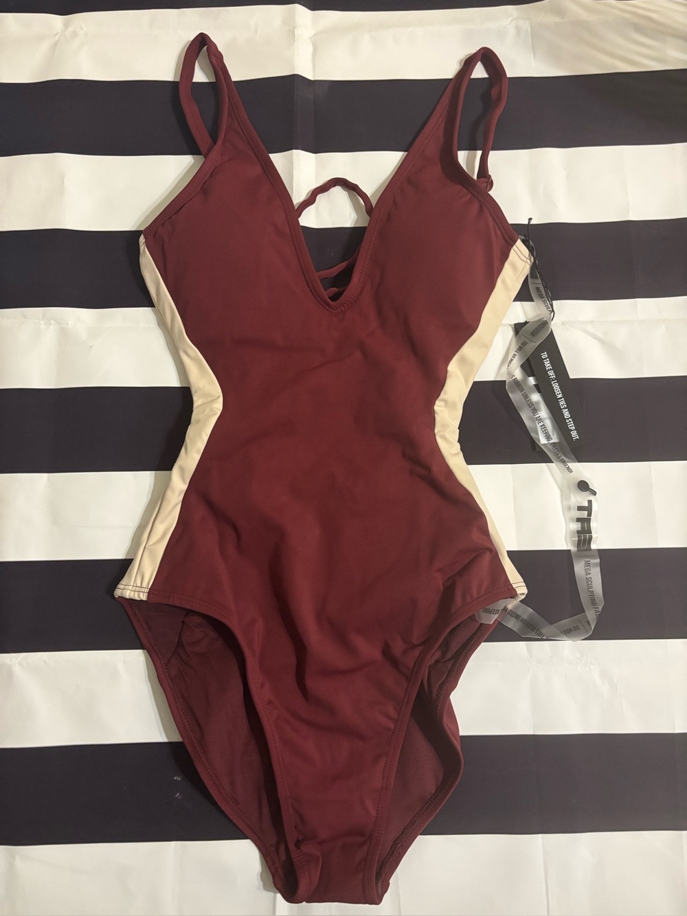 BNWT TA3 Plungey Contour Shape Wear One Piece Swimsuit XXS X-Long